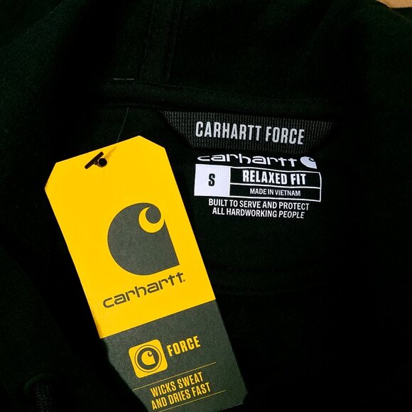 Carhartt Men’s Force Logo Hoodie Black Size Small NWT - Picture 12 of 13